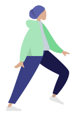 Illustration of an experienced runner